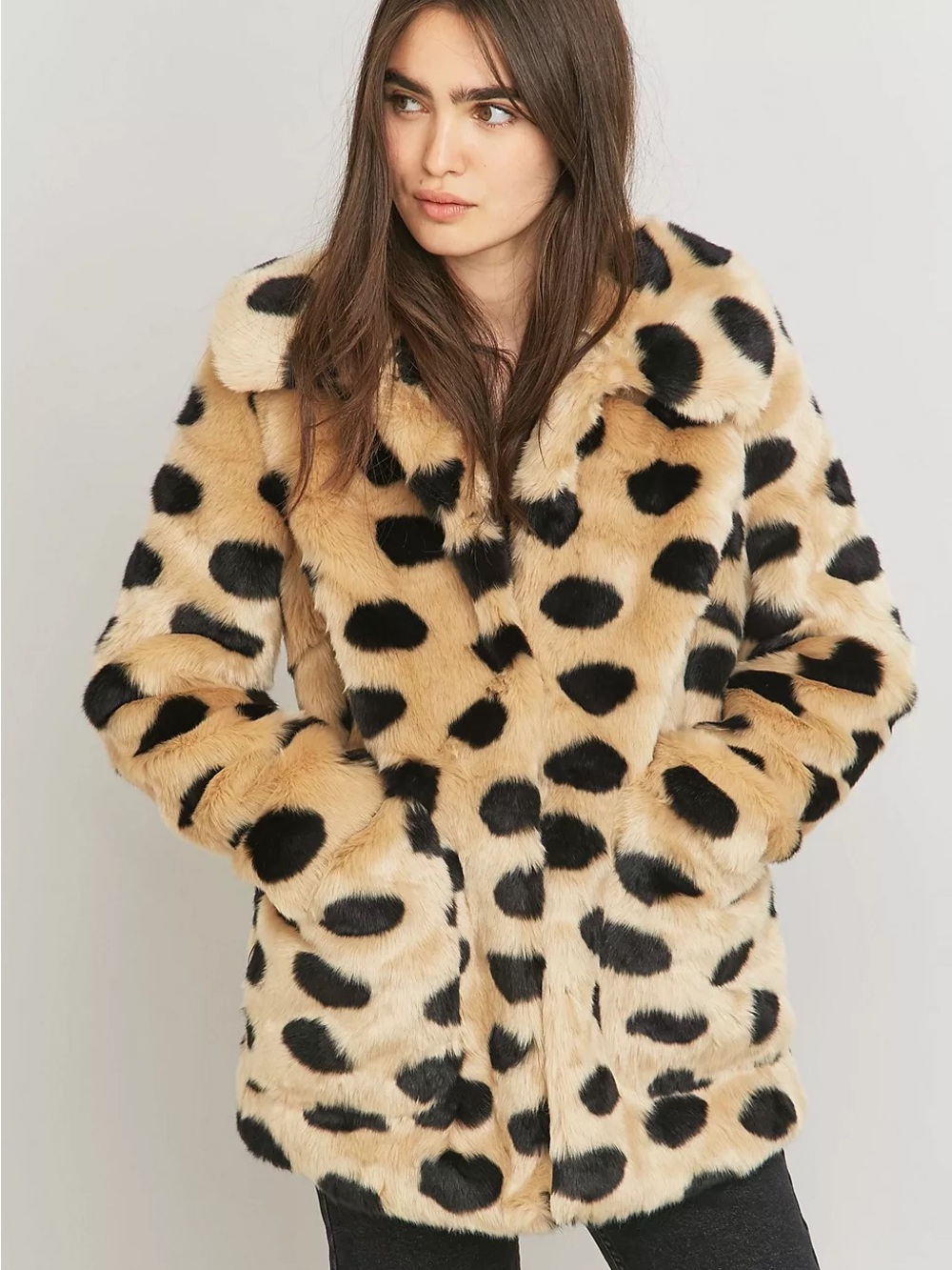 Jakke Faux Fur Spot Coat